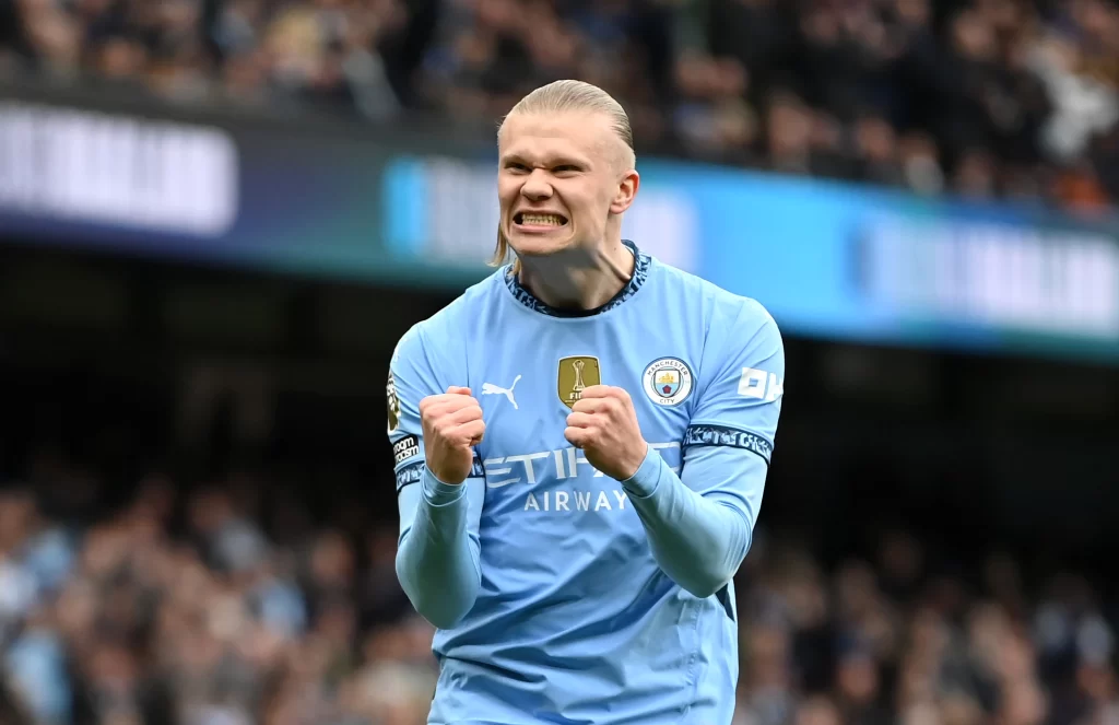 Erling Haaland (Photo by Gareth Copley/Getty Images)