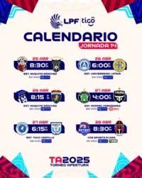 Calenadro jornada 14 de la Liga Panameña de Fútbol
