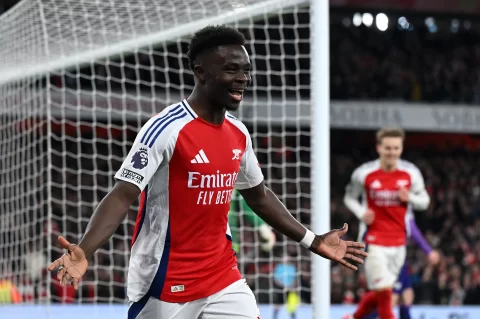 Bukayo Saka (Photo by Shaun Botterill/Getty Images)