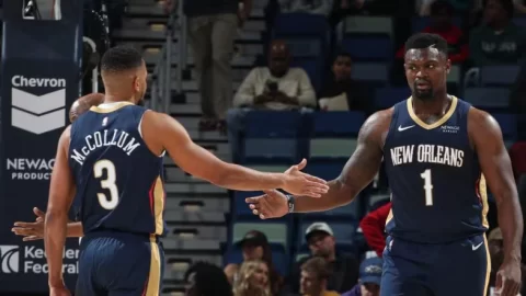 CJ McCollum y Zion Williamson