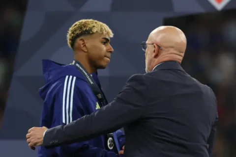 Lamine Yamal (Photo by Alexander Hassenstein/Getty Images)