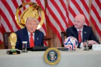 Donald Trump y Gianni Infantino (Photo by Anna Moneymaker/Getty Images)