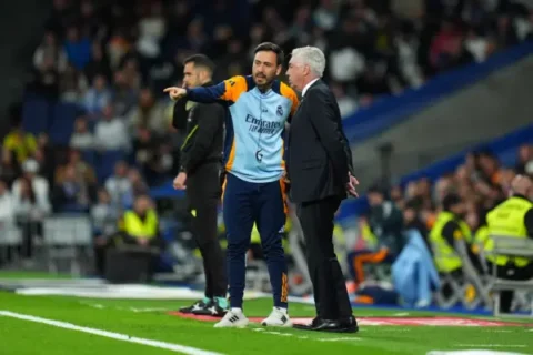Carlo Ancelotti y Davide Ancelotti (Photo by Angel Martinez/Getty Images)
