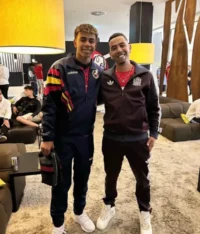 Lamine Yamal y su padre Mounir Nasraoui