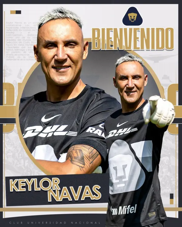 Keylor Navas, nuevo jugador de Pumas