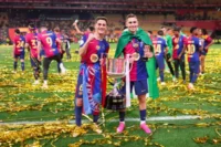 Gavi y Fermín López (Photo by Fran Santiago/Getty Images)